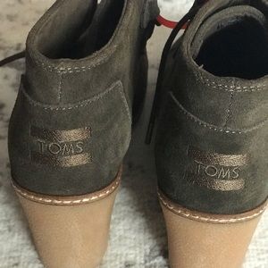 TOMS Suede Wedge Bootie